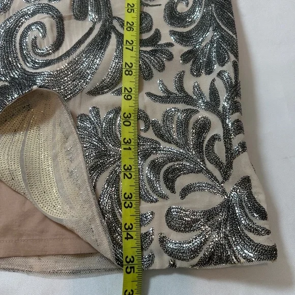 Adrianna Papell Gray and Black Sheath Mini‎ Dress - Picture 8 of 10